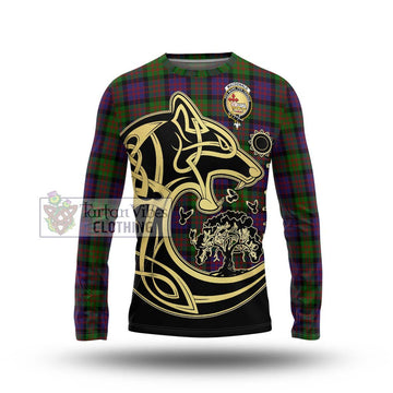 MacDonald (McDonald) Tartan Long Sleeve T-Shirt with Family Crest Celtic Wolf Style Unisex - Tartan Vibes Clothing
