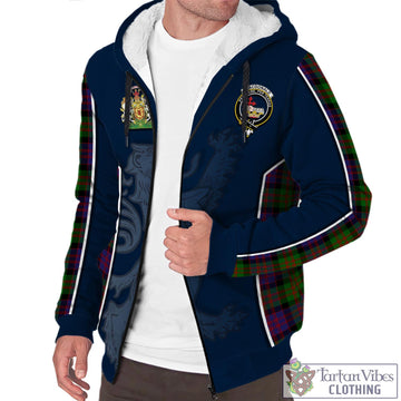Tartan Vibes Clothing MacDonald Tartan Sherpa Hoodie with Family Crest and Lion Rampant Vibes Sport Style