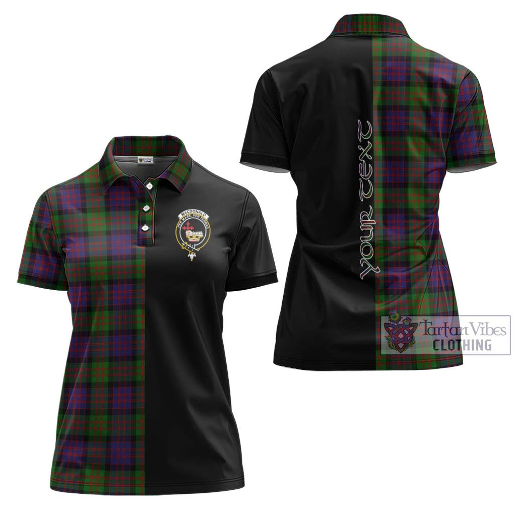 MacDonald (McDonald) Tartan Women's Polo Shirt with Family Crest and Half Of Me Style Women - Tartanvibesclothing Shop
