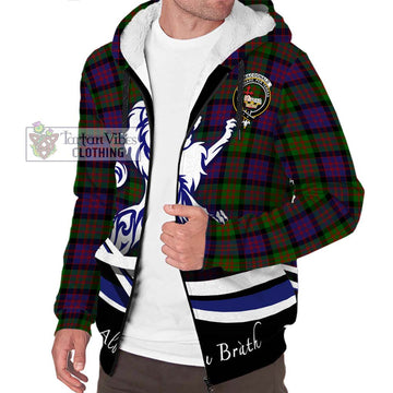 MacDonald (McDonald) Tartan Sherpa Hoodie with Alba Gu Brath Regal Lion Emblem Unisex S - Tartanvibesclothing Shop