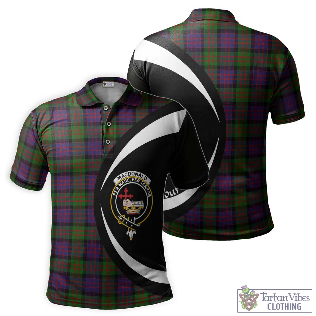 MacDonald (McDonald) Tartan Men's Polo Shirt with Family Crest Circle Style Kid - Tartan Vibes Clothing