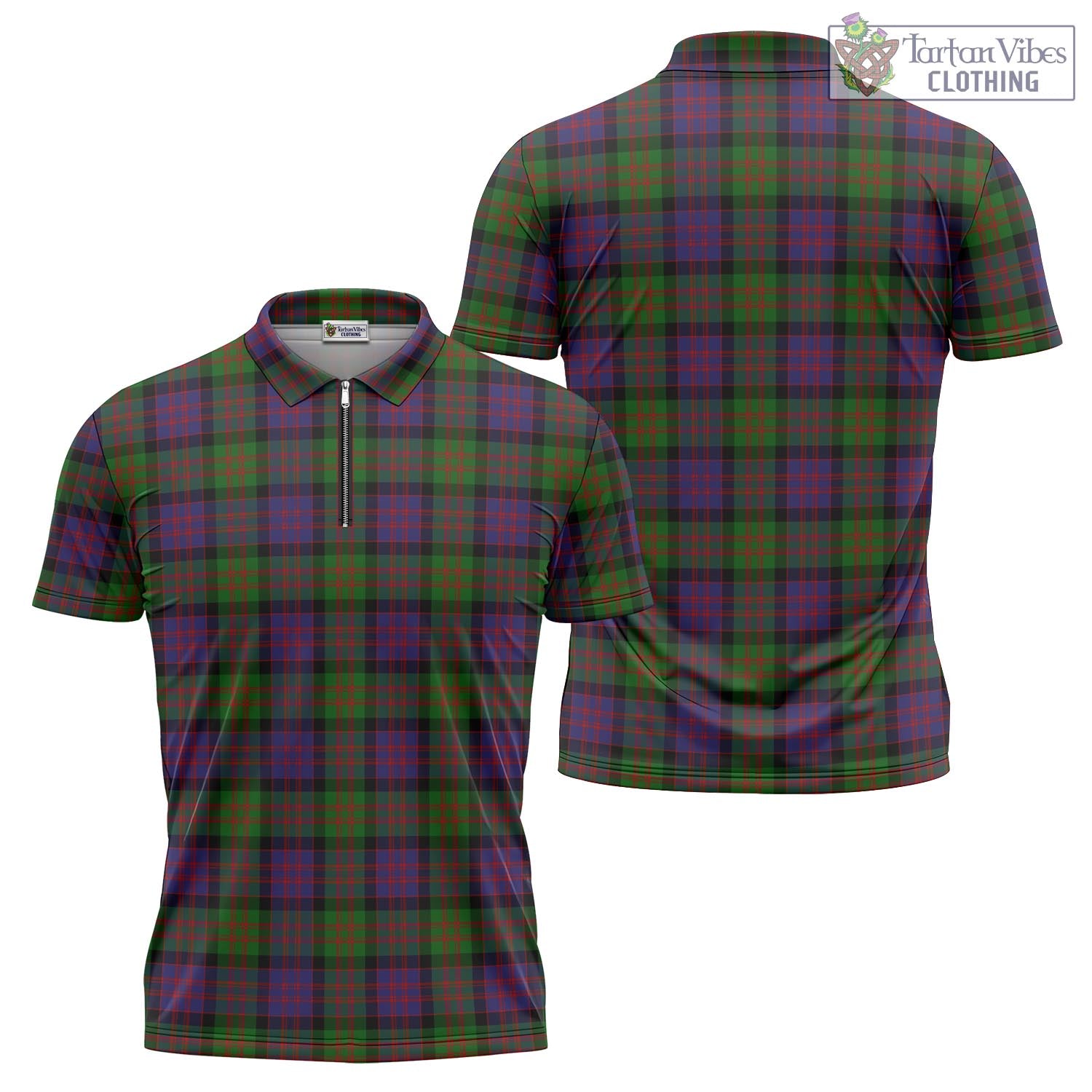 Tartan Vibes Clothing MacDonald Tartan Zipper Polo Shirt