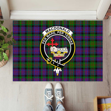 MacDonald (McDonald) Tartan Rubber Doormat with Family Crest