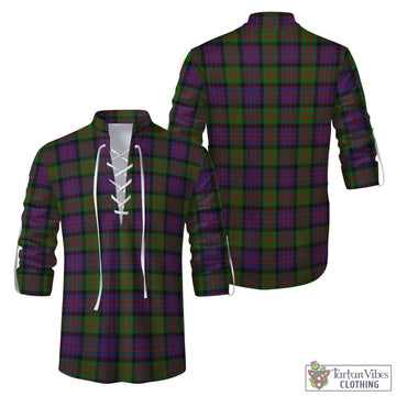Tartan Vibes Clothing MacDonald Tartan Men's Scottish Traditional Jacobite Ghillie Kilt Shirt