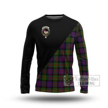 MacDonald (McDonald) Tartan Long Sleeve T-Shirt with Family Crest and Military Logo Style Unisex - Tartanvibesclothing Shop