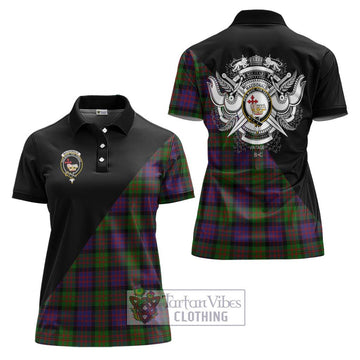 MacDonald (McDonald) Tartan Women's Polo Shirt with Family Crest and Military Logo Style Women - Tartanvibesclothing Shop