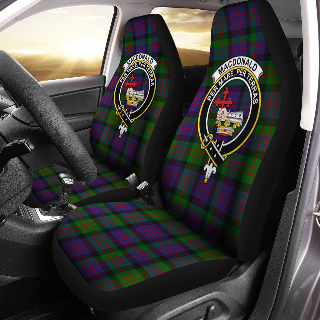 MacDonald Tartan Car Seat Cover with Family Crest One Size - Tartanvibesclothing
