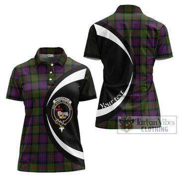 MacDonald (McDonald) Tartan Women's Polo Shirt with Family Crest Circle Style Women - Tartan Vibes Clothing