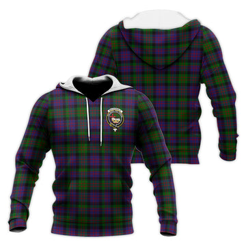 MacDonald Tartan Knitted Hoodie with Family Crest