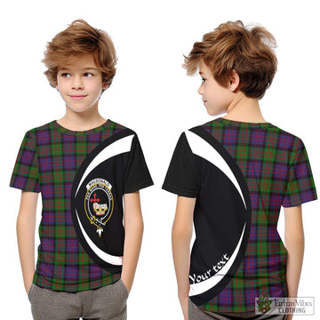 MacDonald (McDonald) Tartan Kid T-Shirt with Family Crest Circle Style Youth XL Size14 - Tartan Vibes Clothing