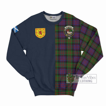 Tartan Vibes Clothing MacDonald Tartan Sweatshirt with Scottish Lion Royal Arm Half Style