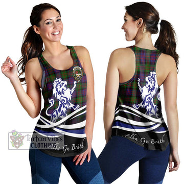 MacDonald (McDonald) Tartan Women's Racerback Tanks with Alba Gu Brath Regal Lion Emblem 4XL - Tartanvibesclothing Shop