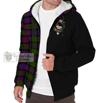 MacDonald (McDonald) Tartan Sherpa Hoodie with Family Crest and Half Of Me Style Unisex S - Tartanvibesclothing Shop