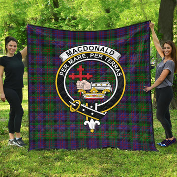 MacDonald (McDonald) Tartan Quilt with Family Crest