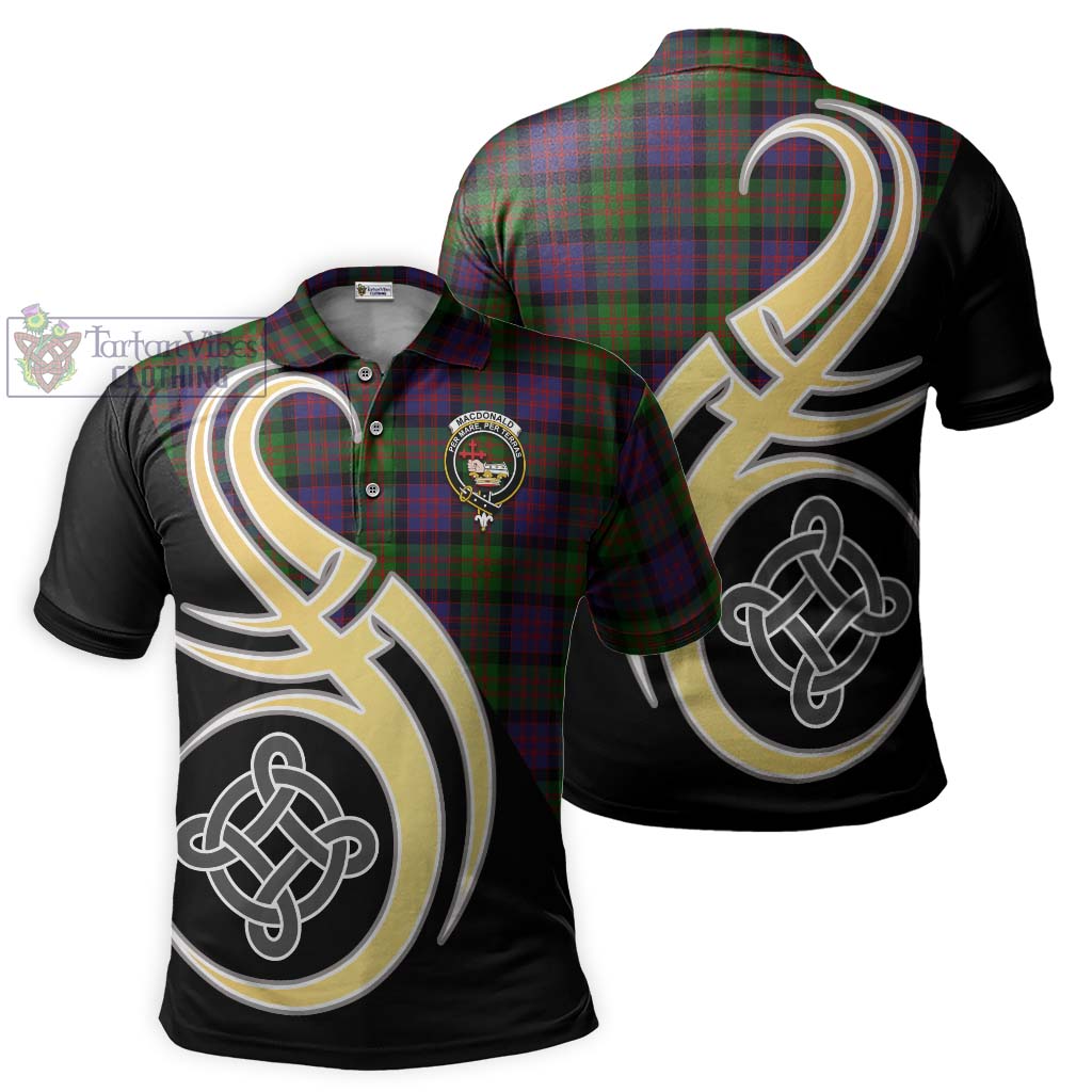 MacDonald (McDonald) Tartan Polo Shirt with Family Crest and Celtic Symbol Style Kid - Tartan Vibes Clothing
