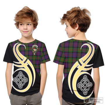 MacDonald (McDonald) Tartan Kid T-Shirt with Family Crest and Celtic Symbol Style Youth XL Size14 - Tartan Vibes Clothing