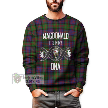 MacDonald (McDonald) Tartan Sweatshirt with Family Crest DNA In Me Style Unisex - Tartanvibesclothing Shop