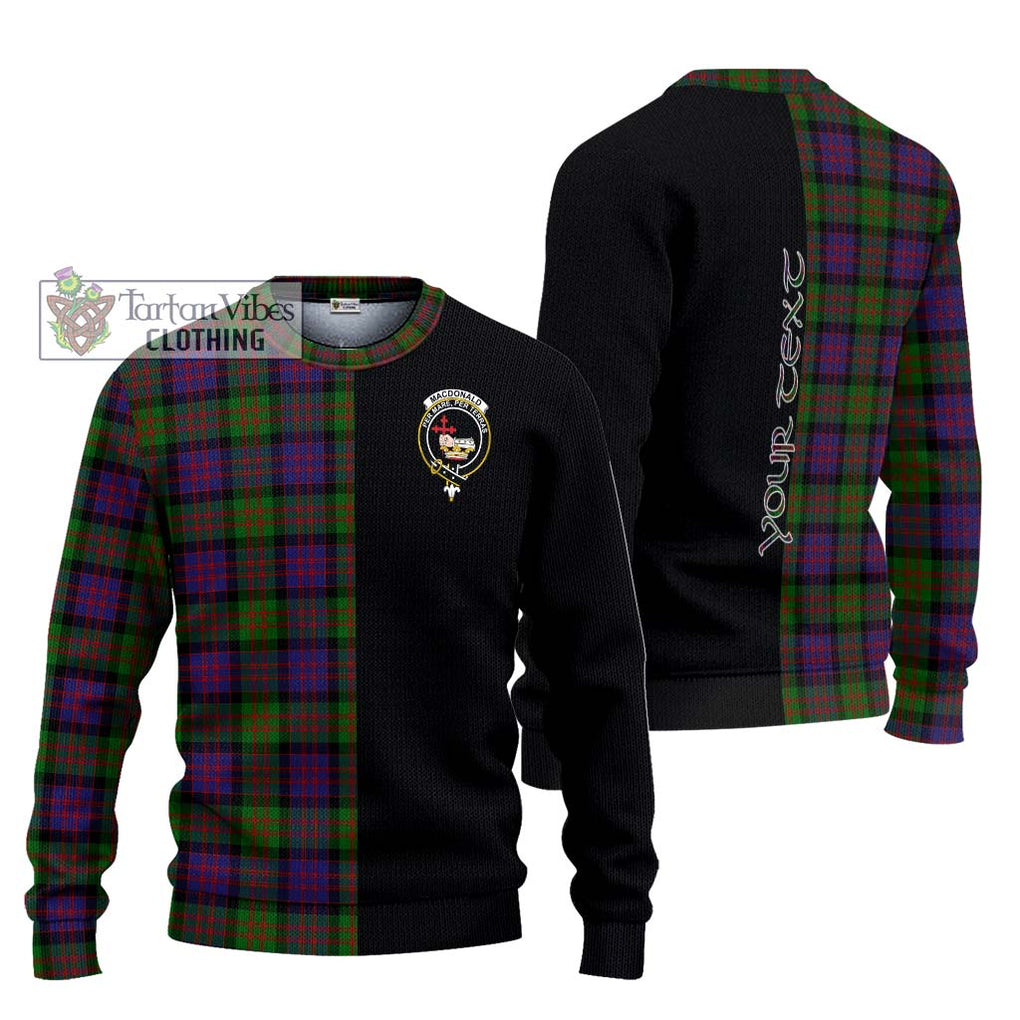 MacDonald (McDonald) Tartan Knitted Sweater with Family Crest and Half Of Me Style Unisex - Tartanvibesclothing Shop