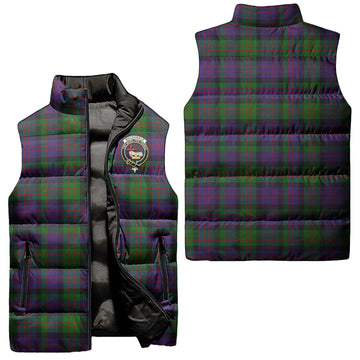 MacDonald (McDonald) Tartan Sleeveless Puffer Jacket with Family Crest