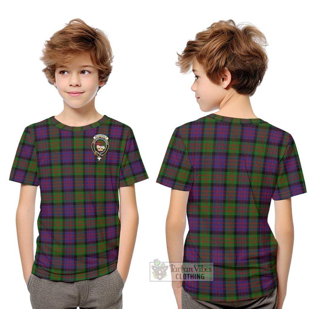 MacDonald (McDonald) Tartan Kid T-Shirt with Family Crest Youth XL Size14 - Tartanvibesclothing Shop