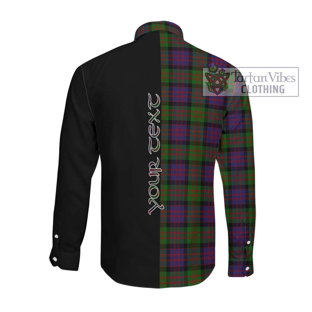 MacDonald (McDonald) Tartan Long Sleeve Button Shirt with Family Crest and Half Of Me Style Men's Shirt - Tartanvibesclothing Shop