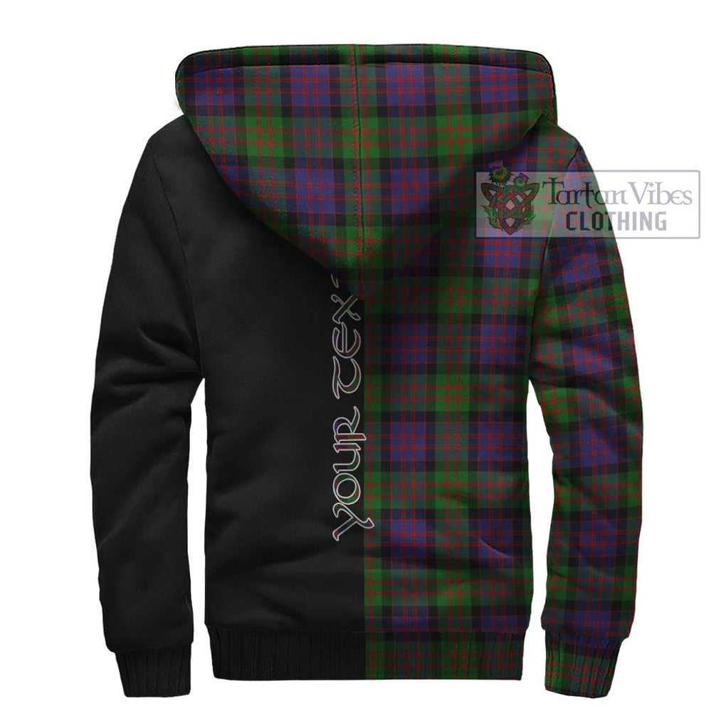 MacDonald (McDonald) Tartan Sherpa Hoodie with Family Crest and Half Of Me Style - Tartanvibesclothing Shop