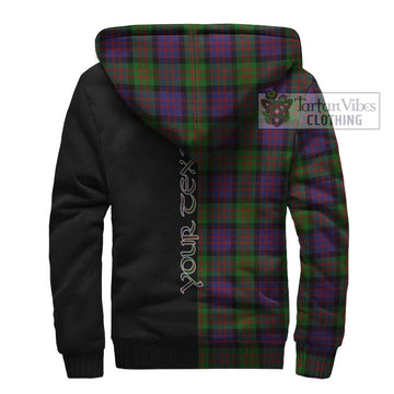 MacDonald (McDonald) Tartan Sherpa Hoodie with Family Crest and Half Of Me Style - Tartanvibesclothing Shop