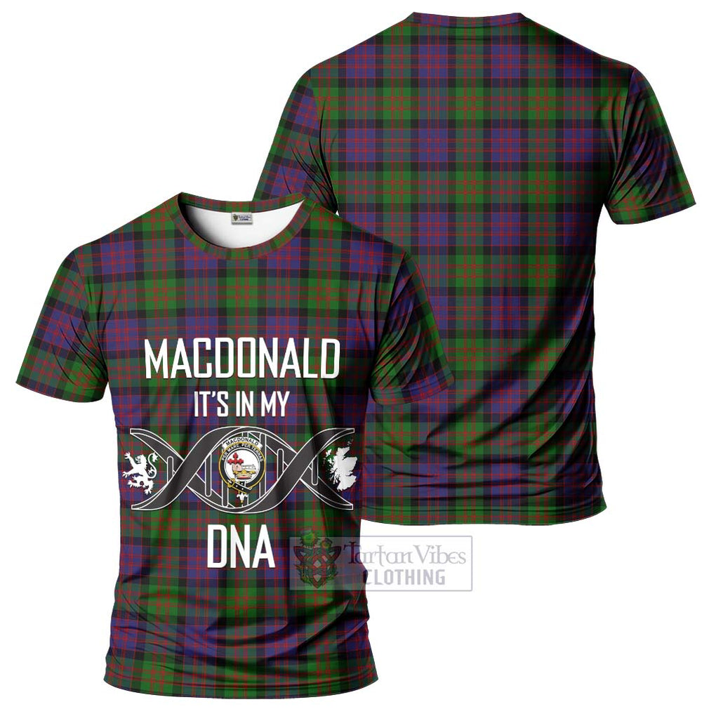 MacDonald (McDonald) Tartan T-Shirt with Family Crest DNA In Me Style - Tartan Vibes Clothing
