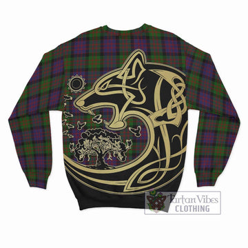 MacDonald (McDonald) Tartan Sweatshirt with Family Crest Celtic Wolf Style - Tartan Vibes Clothing