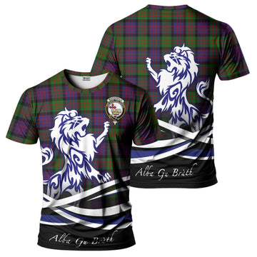 MacDonald Tartan T-Shirt with Alba Gu Brath Regal Lion Emblem