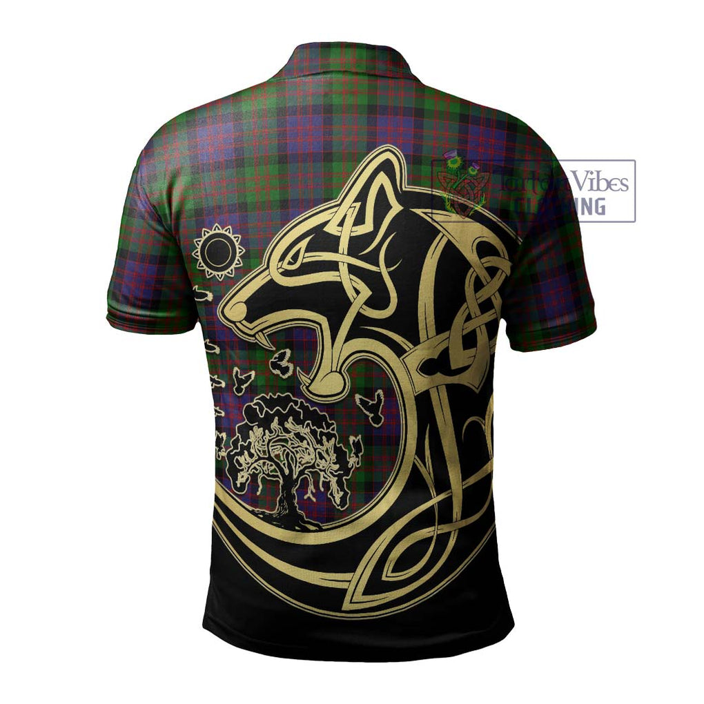MacDonald (McDonald) Tartan Polo Shirt with Family Crest Celtic Wolf Style - Tartanvibesclothing Shop