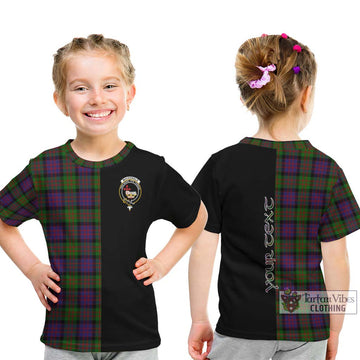 MacDonald (McDonald) Tartan Kid T-Shirt with Family Crest and Half Of Me Style - Tartanvibesclothing Shop