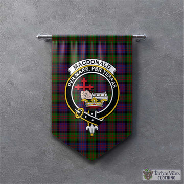 MacDonald Tartan Gonfalon, Tartan Banner with Family Crest