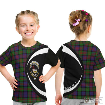 MacDonald (McDonald) Tartan Kid T-Shirt with Family Crest Circle Style - Tartan Vibes Clothing