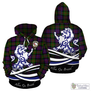 MacDonald Tartan Hoodie with Alba Gu Brath Regal Lion Emblem