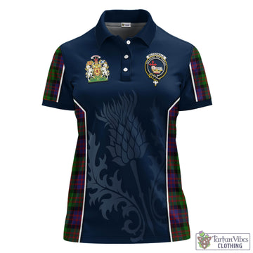 MacDonald Tartan Women's Polo Shirt with Family Crest and Scottish Thistle Vibes Sport Style
