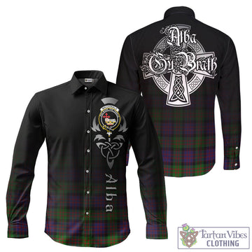 MacDonald (McDonald) Tartan Long Sleeve Button Up Featuring Alba Gu Brath Family Crest Celtic Inspired