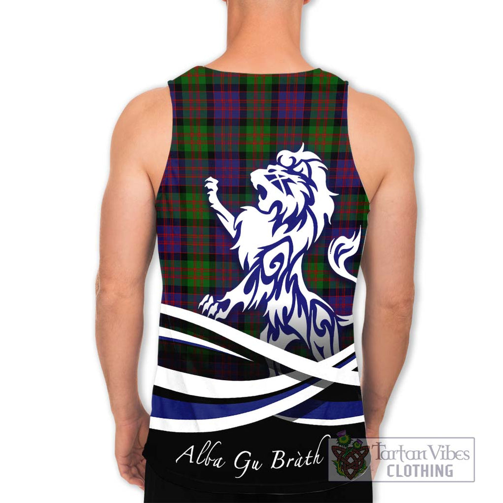 MacDonald (McDonald) Tartan Men's Tank Top with Alba Gu Brath Regal Lion Emblem - Tartanvibesclothing Shop