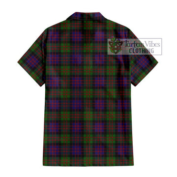 MacDonald (McDonald) Tartan Short Sleeve Button Shirt with Family Crest DNA In Me Style - Tartanvibesclothing Shop