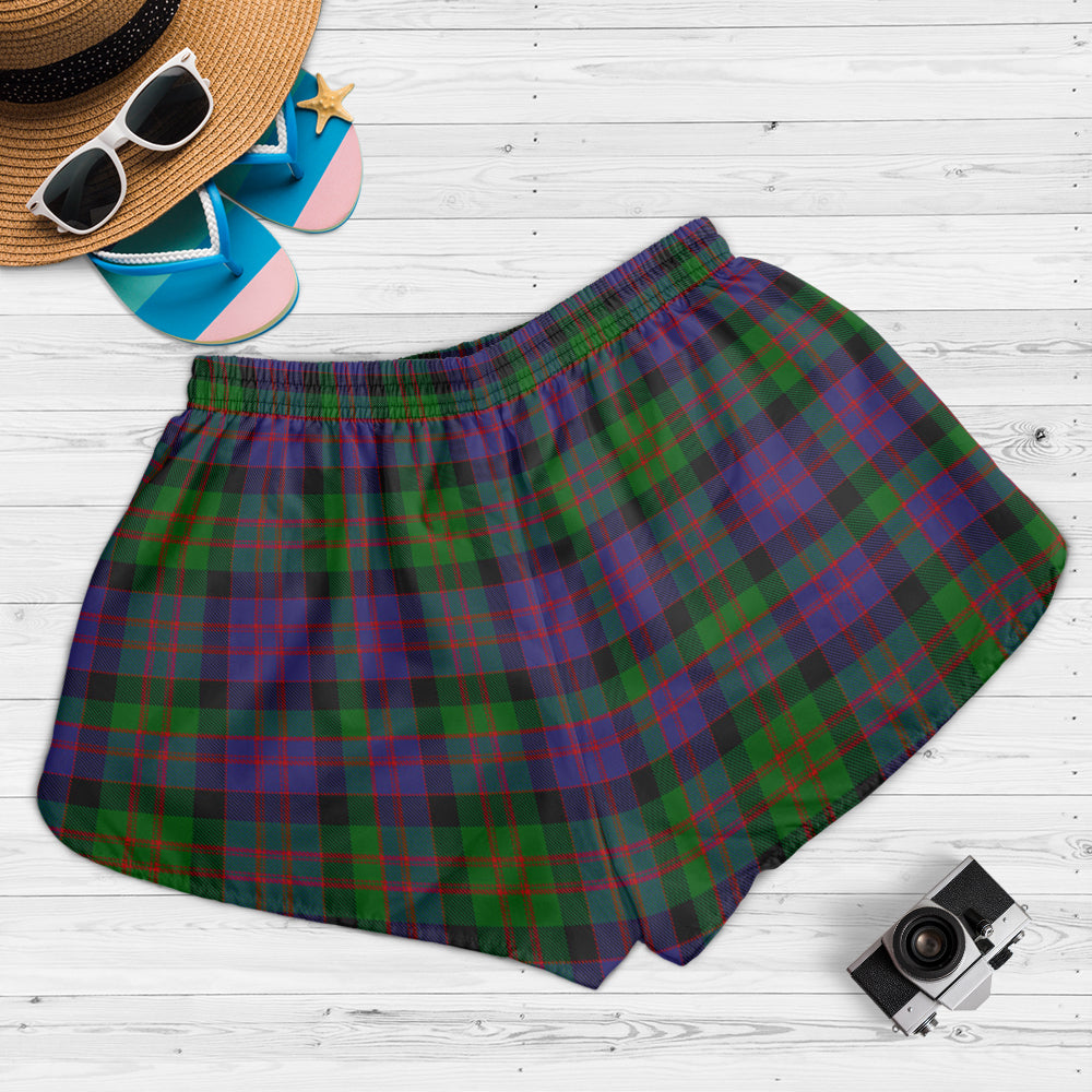 macdonald-tartan-womens-shorts-with-family-crest