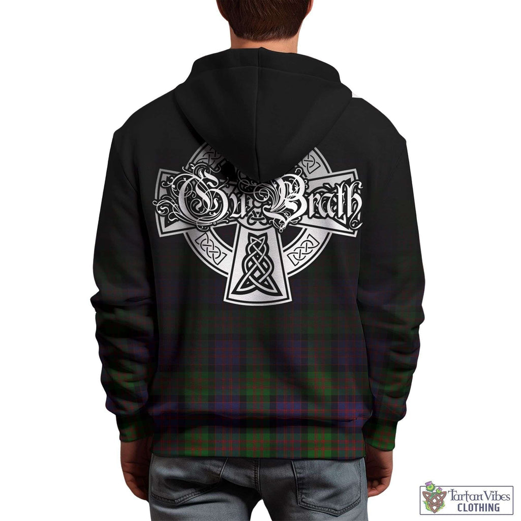 Tartan Vibes Clothing MacDonald Tartan Hoodie Featuring Alba Gu Brath Family Crest Celtic Inspired