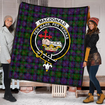 MacDonald (McDonald) Tartan Quilt with Family Crest