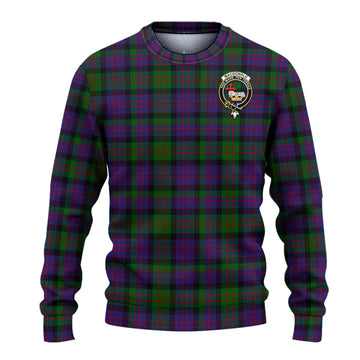 MacDonald Tartan Knitted Sweater with Family Crest - Tartanvibesclothing