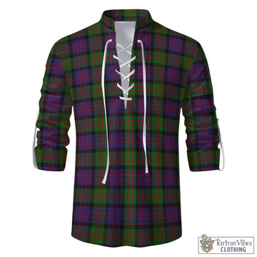 Tartan Vibes Clothing MacDonald Tartan Men's Scottish Traditional Jacobite Ghillie Kilt Shirt