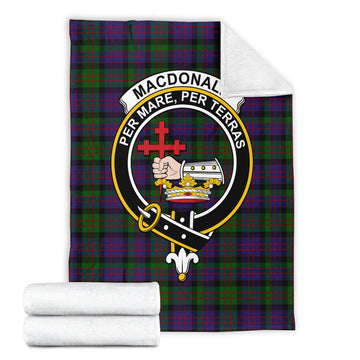 MacDonald Tartan Blanket with Family Crest