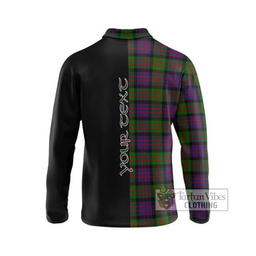 MacDonald (McDonald) Tartan Long Sleeve Polo Shirt with Family Crest and Half Of Me Style - Tartanvibesclothing Shop