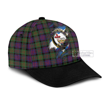 MacDonald Tartan Classic Cap with Family Crest In Me Style