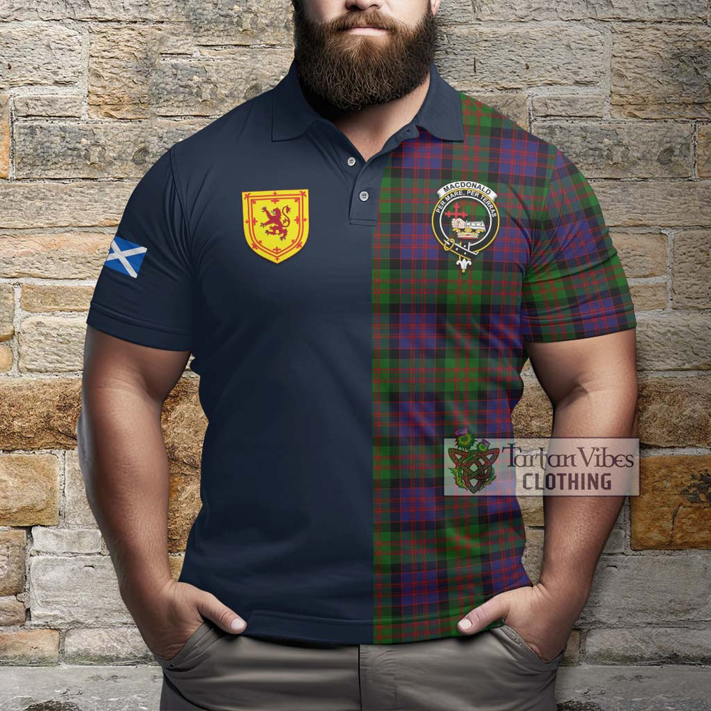 Tartan Vibes Clothing MacDonald Tartan Polo Shirt with Scottish Lion Royal Arm Half Style
