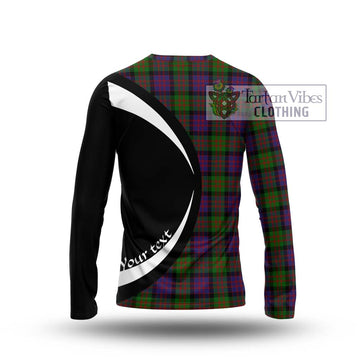 MacDonald (McDonald) Tartan Long Sleeve T-Shirt with Family Crest Circle Style - Tartan Vibes Clothing