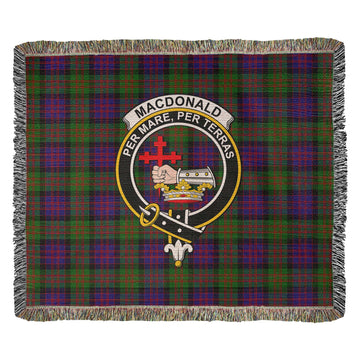 MacDonald Tartan Woven Blanket with Family Crest